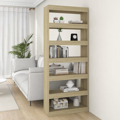 Bücherregal/Raumteiler Sonoma-Eiche 80x30x198 cm Holzwerkstoff