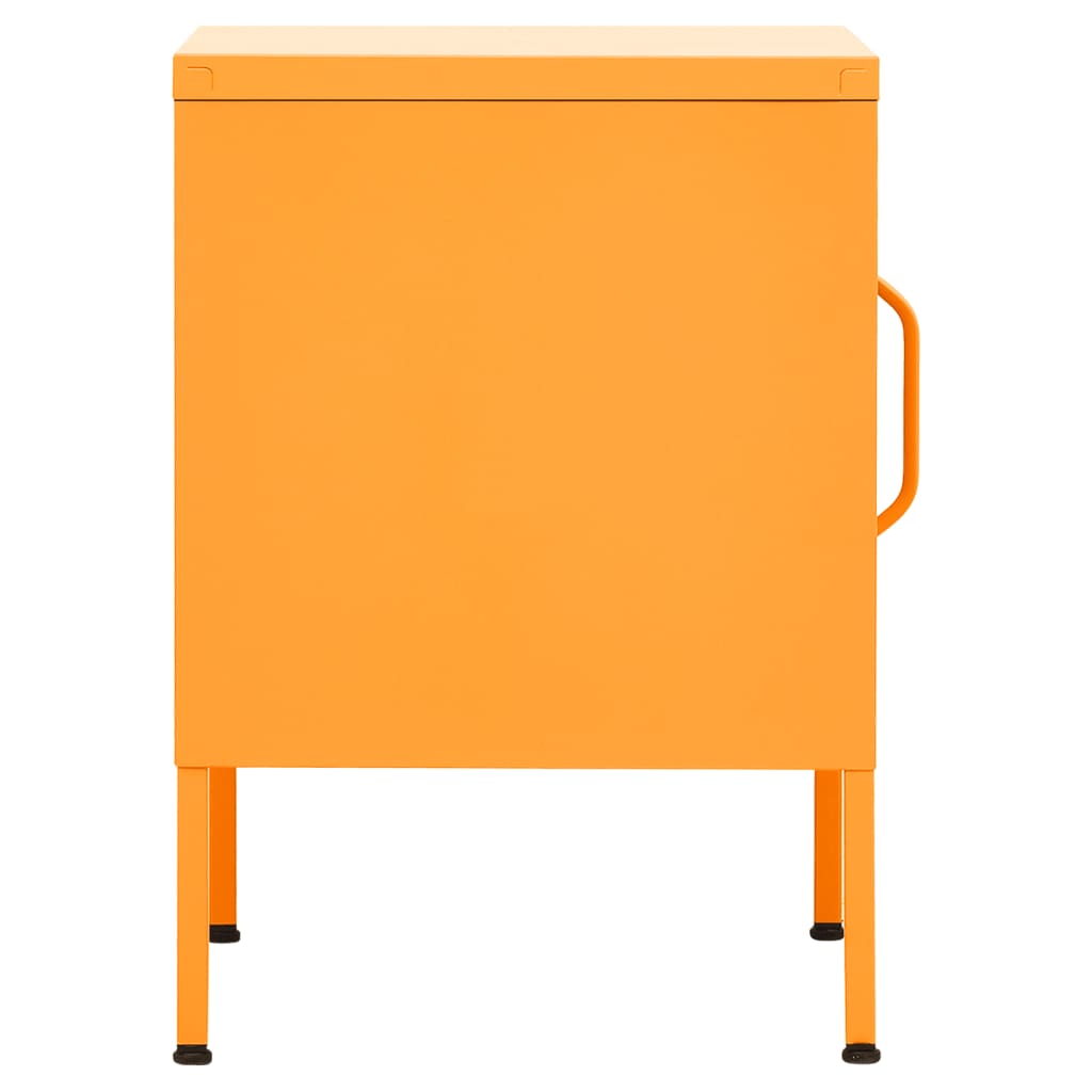 Bedside tables 2 pcs. Mustard yellow 35x35x51 cm steel