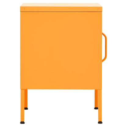 Bedside tables 2 pcs. Mustard yellow 35x35x51 cm steel