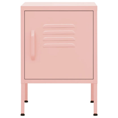 Bedside tables 2 pcs. Pink 35x35x51 cm steel