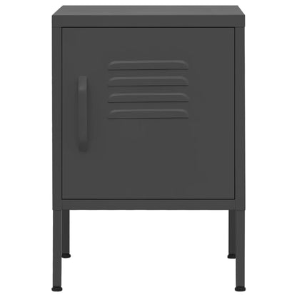 Bedside tables 2 pcs. Anthracite 35x35x51 cm steel