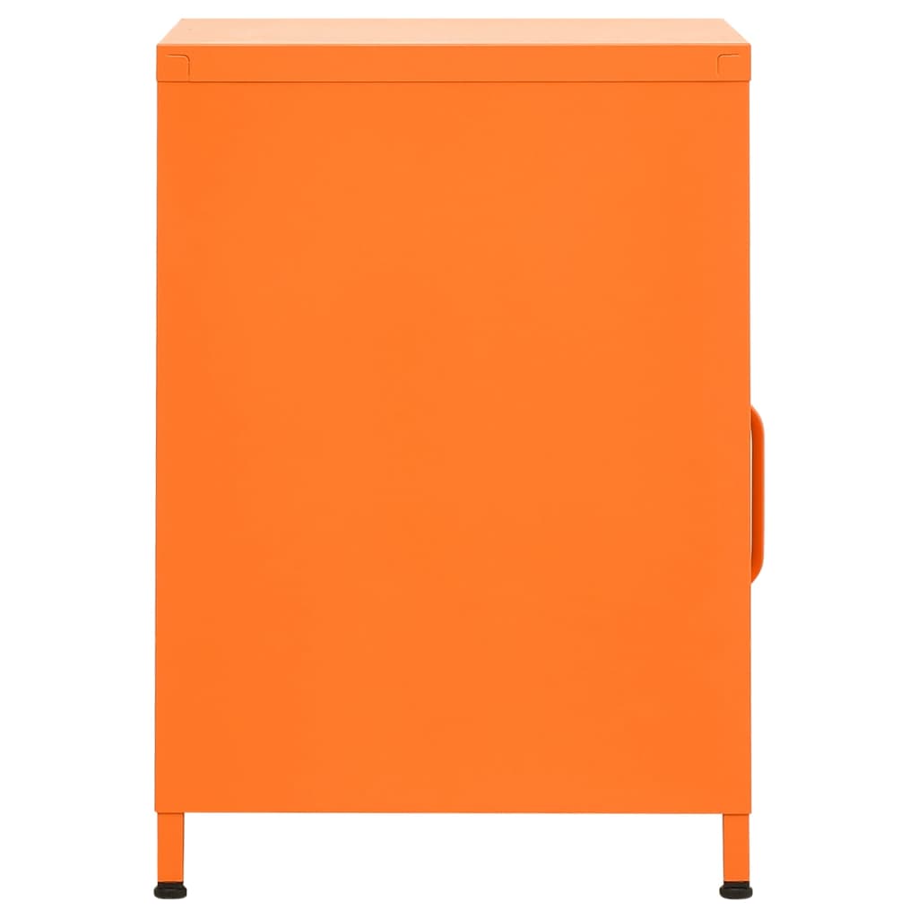 Bedside tables 2 pcs. Orange 35x35x51 cm steel