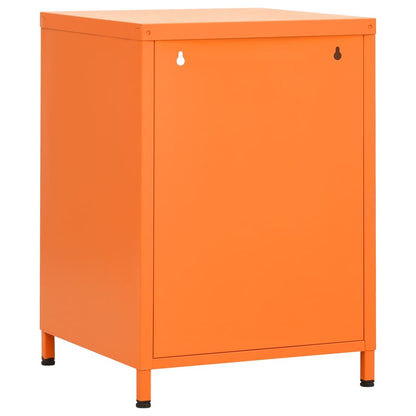 Bedside tables 2 pcs. Orange 35x35x51 cm steel