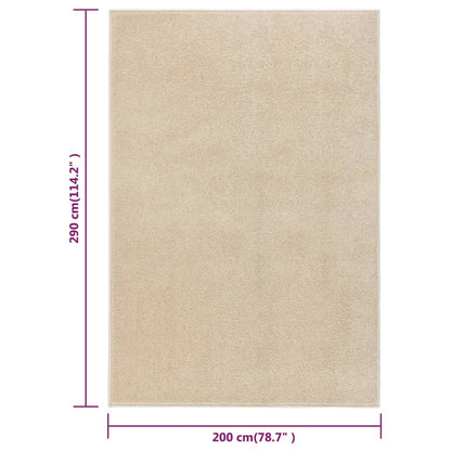 Teppich Kurzflor 200x290 cm Beige