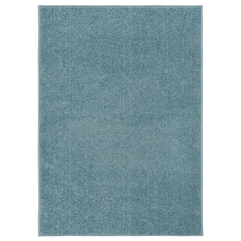 Teppich Kurzflor 240x340 cm Blau