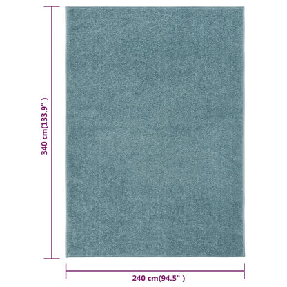 Teppich Kurzflor 240x340 cm Blau