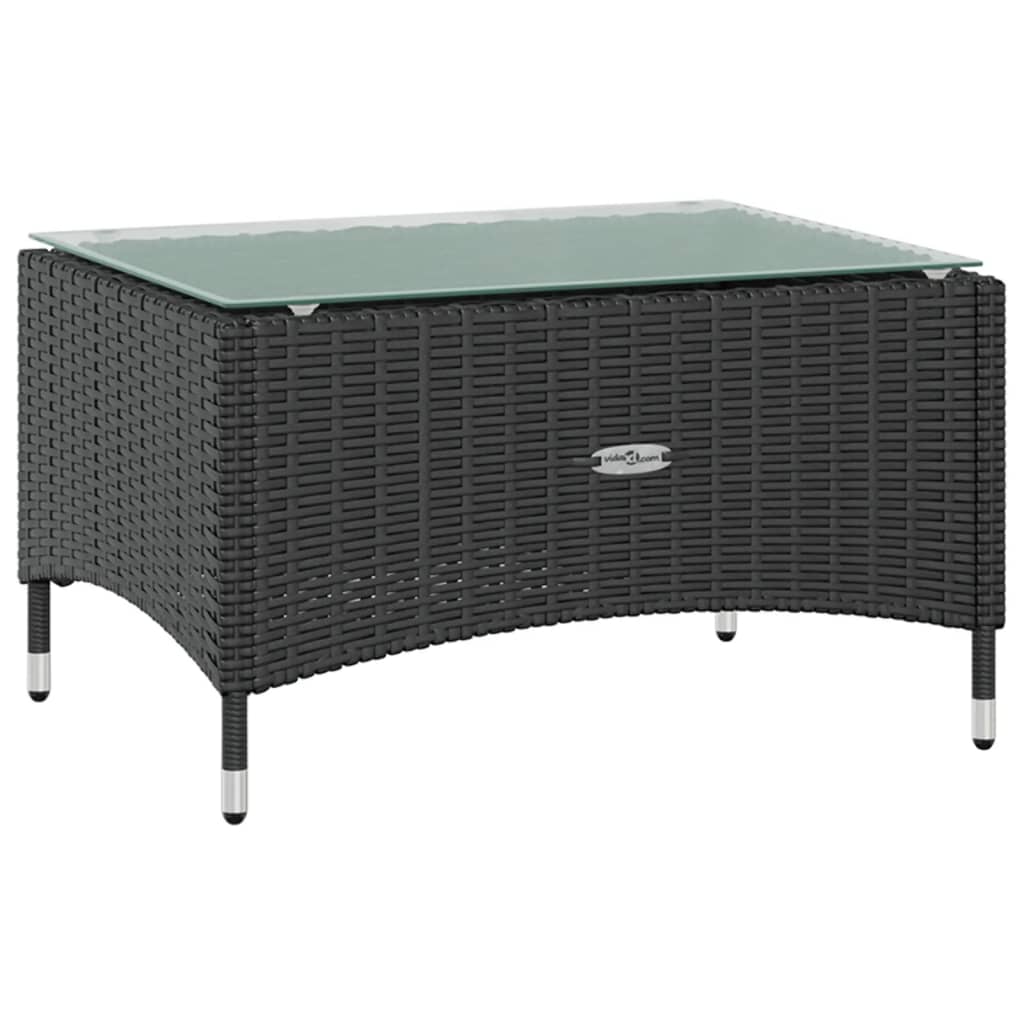 16-tlg. Garten-Lounge-Set mit Auflagen Poly Rattan Schwarz