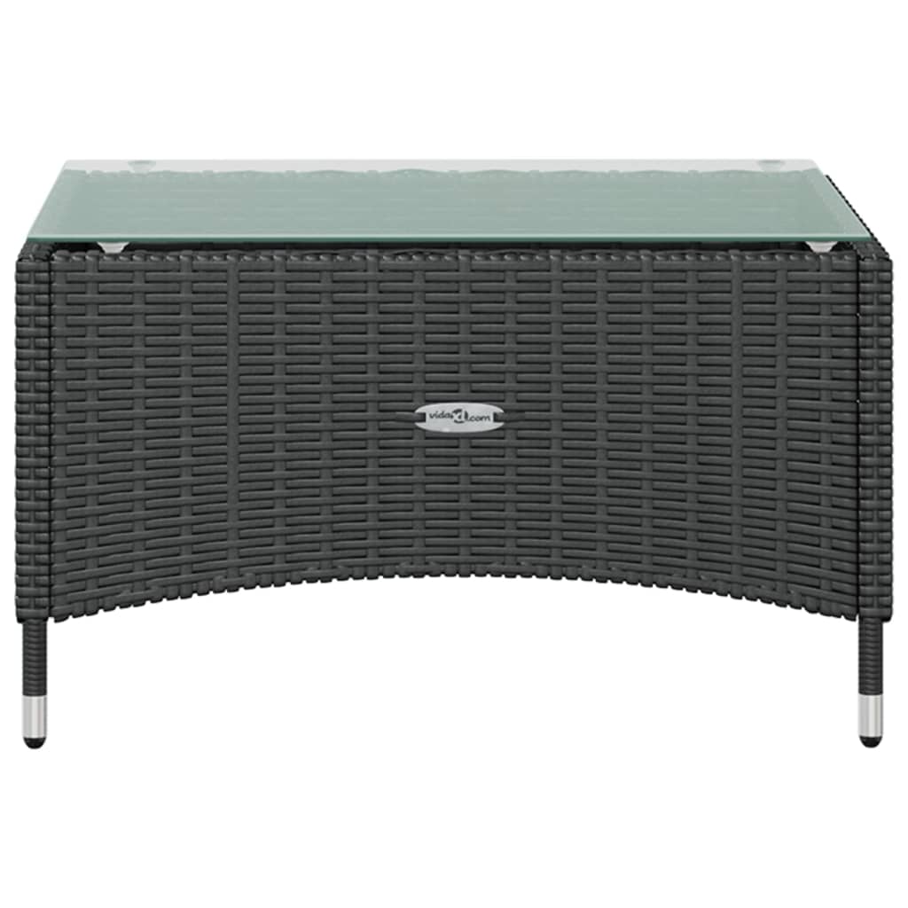 16-tlg. Garten-Lounge-Set mit Auflagen Poly Rattan Schwarz