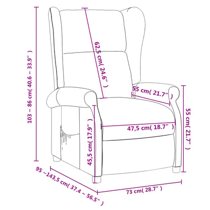 Relaxsessel Braun Stoff