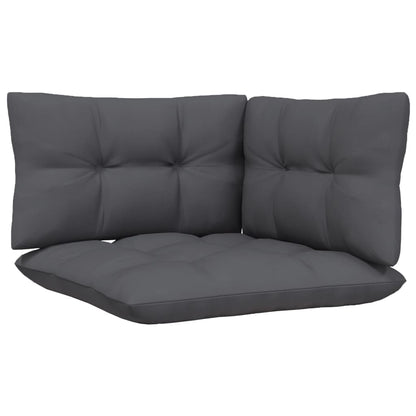 4-piece garden lounge set with anthracite cushions pinewood