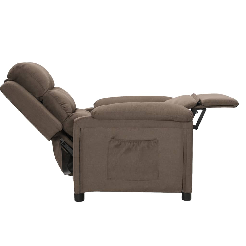 Relaxsessel Taupe Stoff