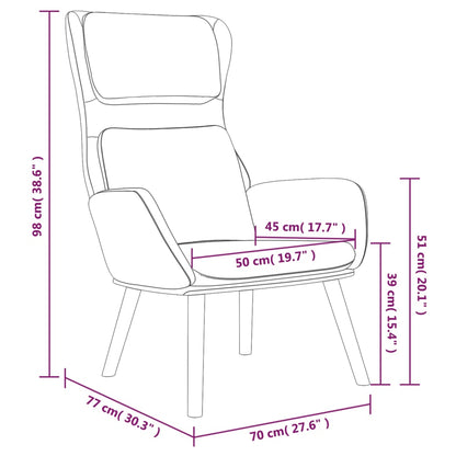 Relaxsessel mit Hocker Blau Samt