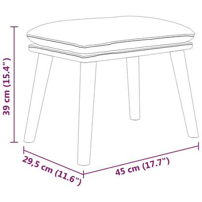 Relaxsessel mit Hocker Schwarz Stoff