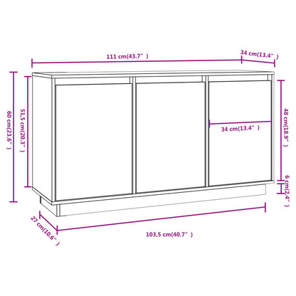 Komoda 111x34x60 cm puno borovo drvo