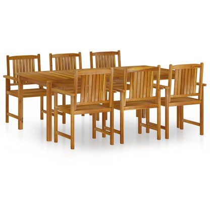 7-piece garden dining set solid acacia wood