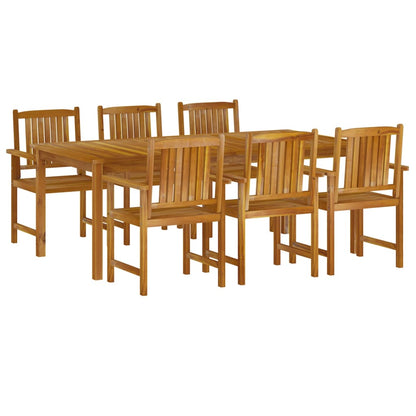 7-piece garden dining set solid acacia wood