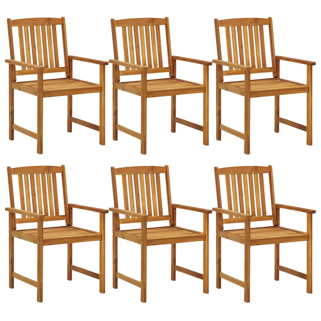 7-piece garden dining set solid acacia wood