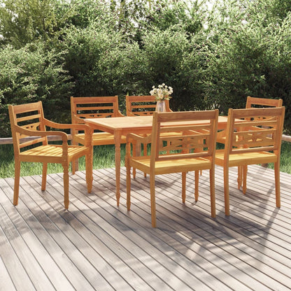 7-piece garden dining set solid teak