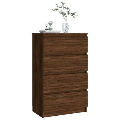 Sideboard Braun Eichen-Optik 60x35x98,5 cm Holzwerkstoff