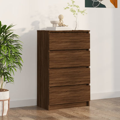 Sideboard Braun Eichen-Optik 60x35x98,5 cm Holzwerkstoff