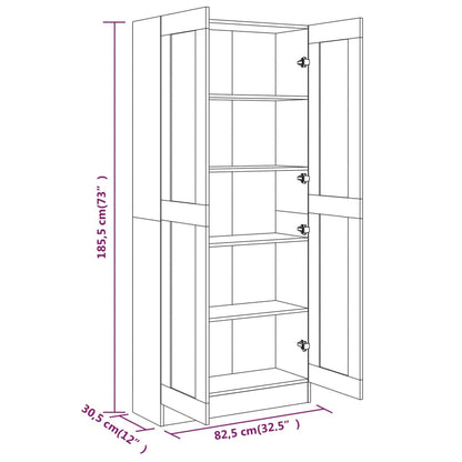 Polica za knjige izgled smeđeg hrasta 82,5x30,5x185,5 cm materijal drvo