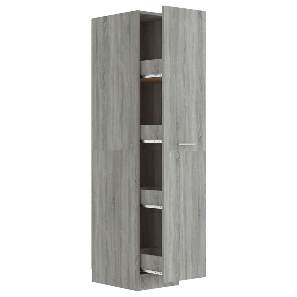 Apothekerschrank Grau Sonoma 30x42,5x150 cm Holzwerkstoff