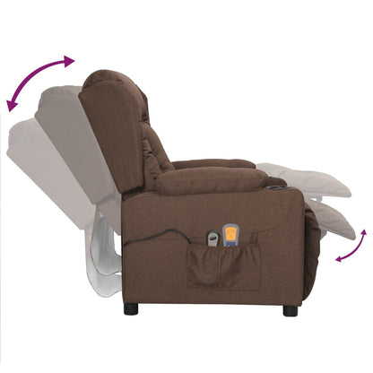 Massagesessel Elektrisch Taupe Stoff