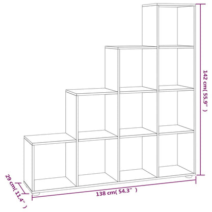 Polica za stepenice crna 142 cm drvo materijal