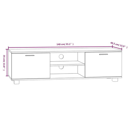 TV-Schrank Sonoma-Eiche 140x40,5x35 cm Holzwerkstoff