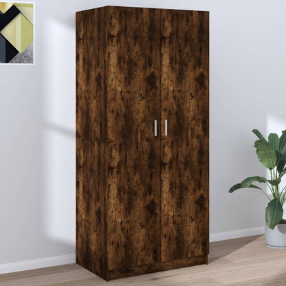 Kleiderschrank Räuchereiche 80x52x180 cm Holzwerkstoff