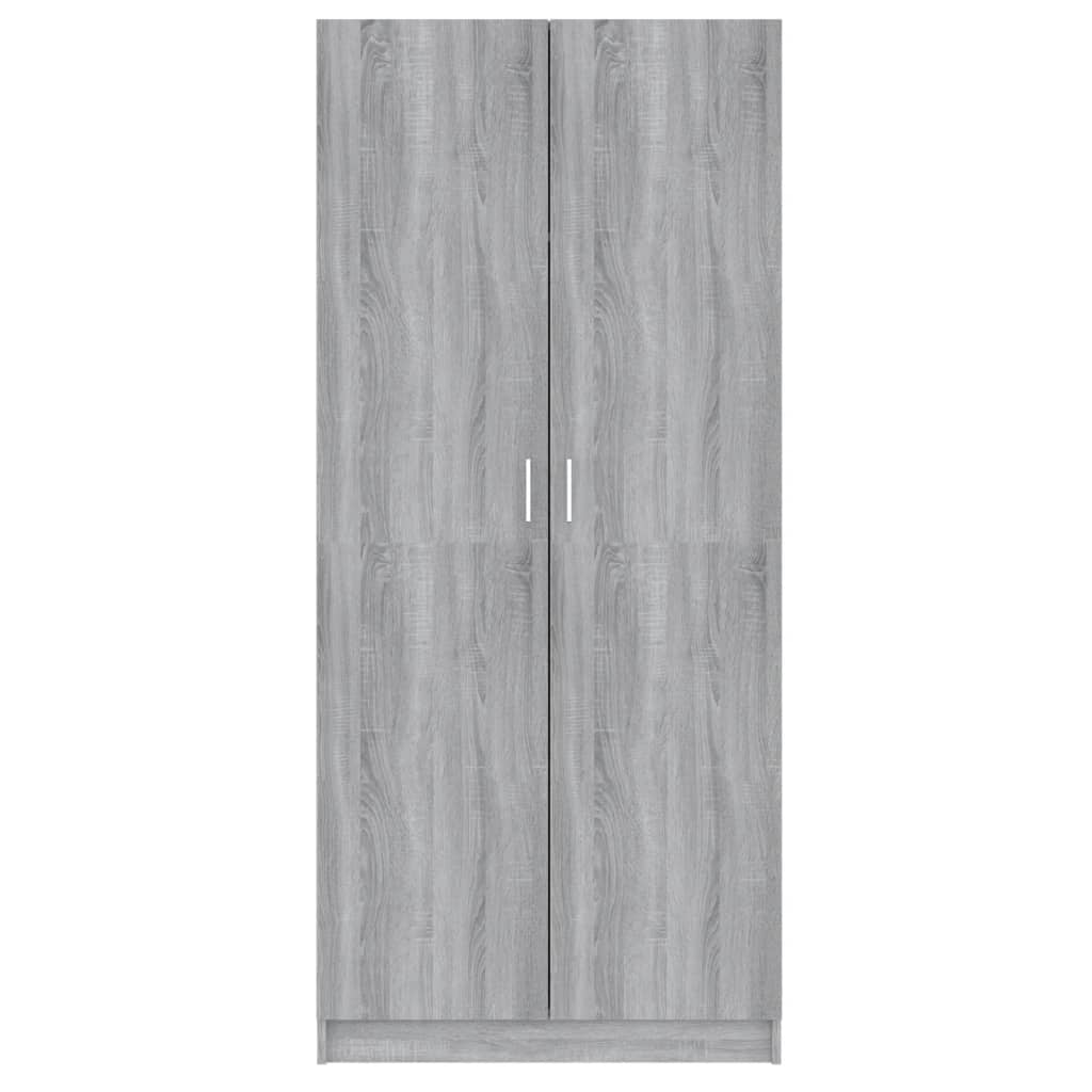 Kleiderschrank Grau Sonoma 80x52x180 cm Holzwerkstoff