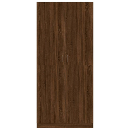 Kleiderschrank Braun Eichen-Optik 90x52x200 cm Holzwerkstoff