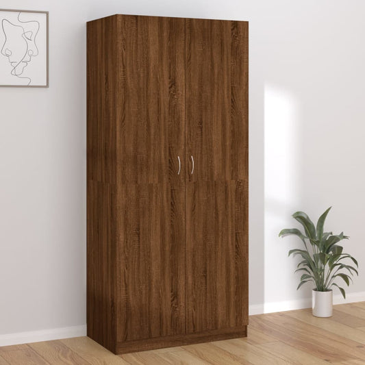 Kleiderschrank Braun Eichen-Optik 90x52x200 cm Holzwerkstoff