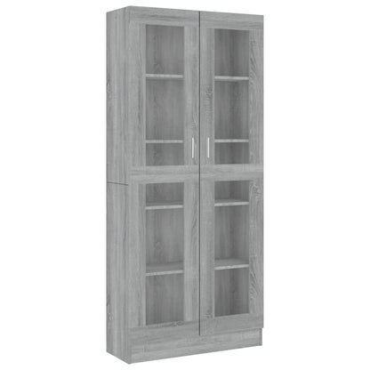 Display cabinet grey Sonoma 82.5x30.5x185.5 cm wood material