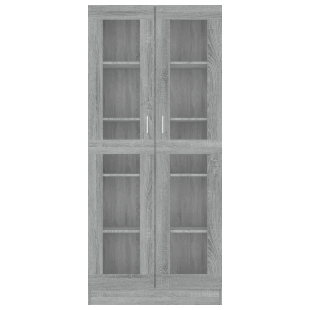 Display cabinet grey Sonoma 82.5x30.5x185.5 cm wood material