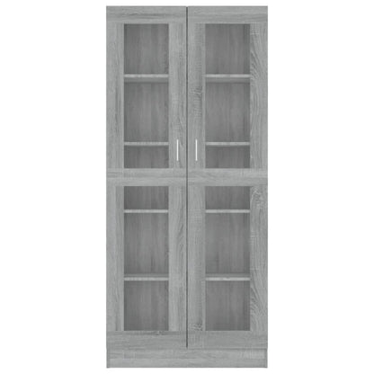 Display cabinet grey Sonoma 82.5x30.5x185.5 cm wood material