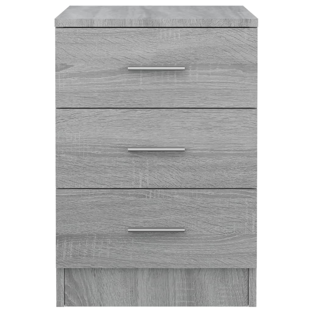 Nachttische 2 Stk. Grau Sonoma 38x35x56 cm Holzwerkstoff