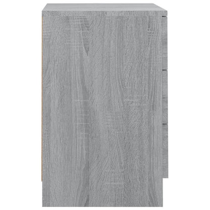 Nachttische 2 Stk. Grau Sonoma 38x35x56 cm Holzwerkstoff