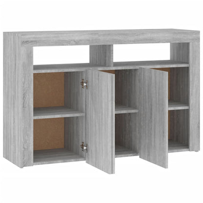 Sideboard mit LED-Beleuchtung Grau Sonoma 115,5x30x75 cm