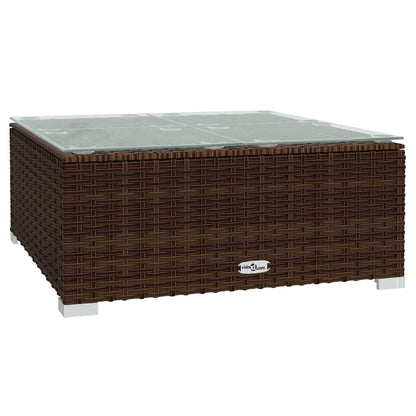 13-tlg. Garten-Lounge-Set mit Kissen Braun Poly Rattan