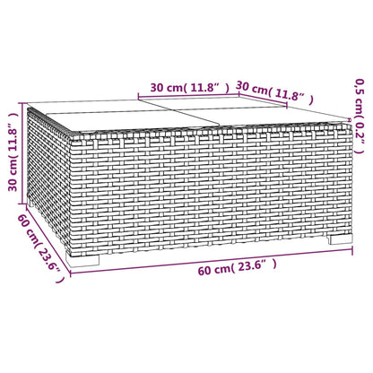 10-tlg. Garten-Lounge-Set mit Kissen Poly Rattan Braun