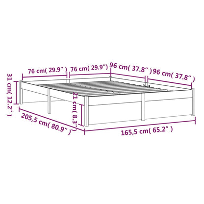 Massivholzbett ohne Matratze 160x200 cm