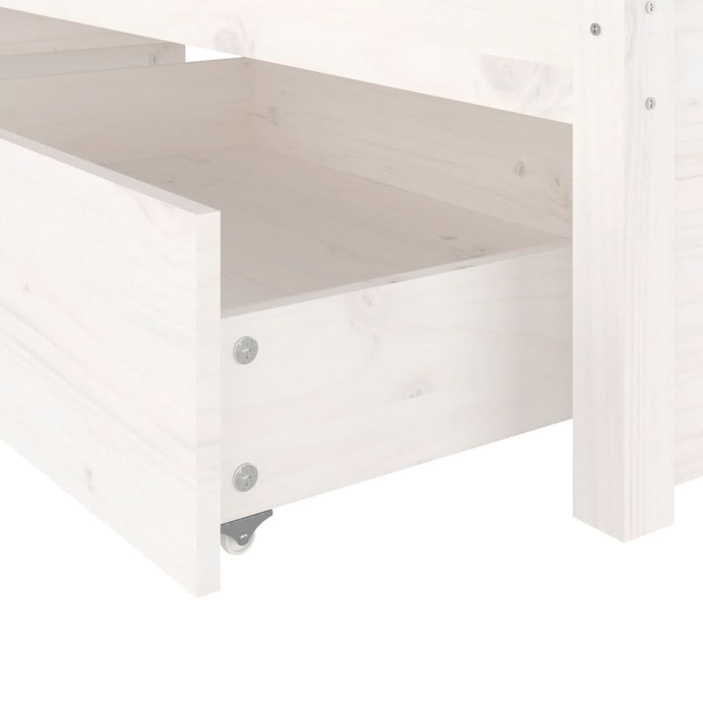 Bed with drawers white 160x200 cm