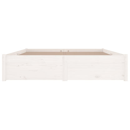 Bed with drawers white 200x200 cm