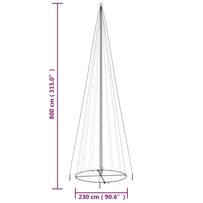 Weihnachtsbaum Kegelform Blau 1134 LEDs 230x800 cm