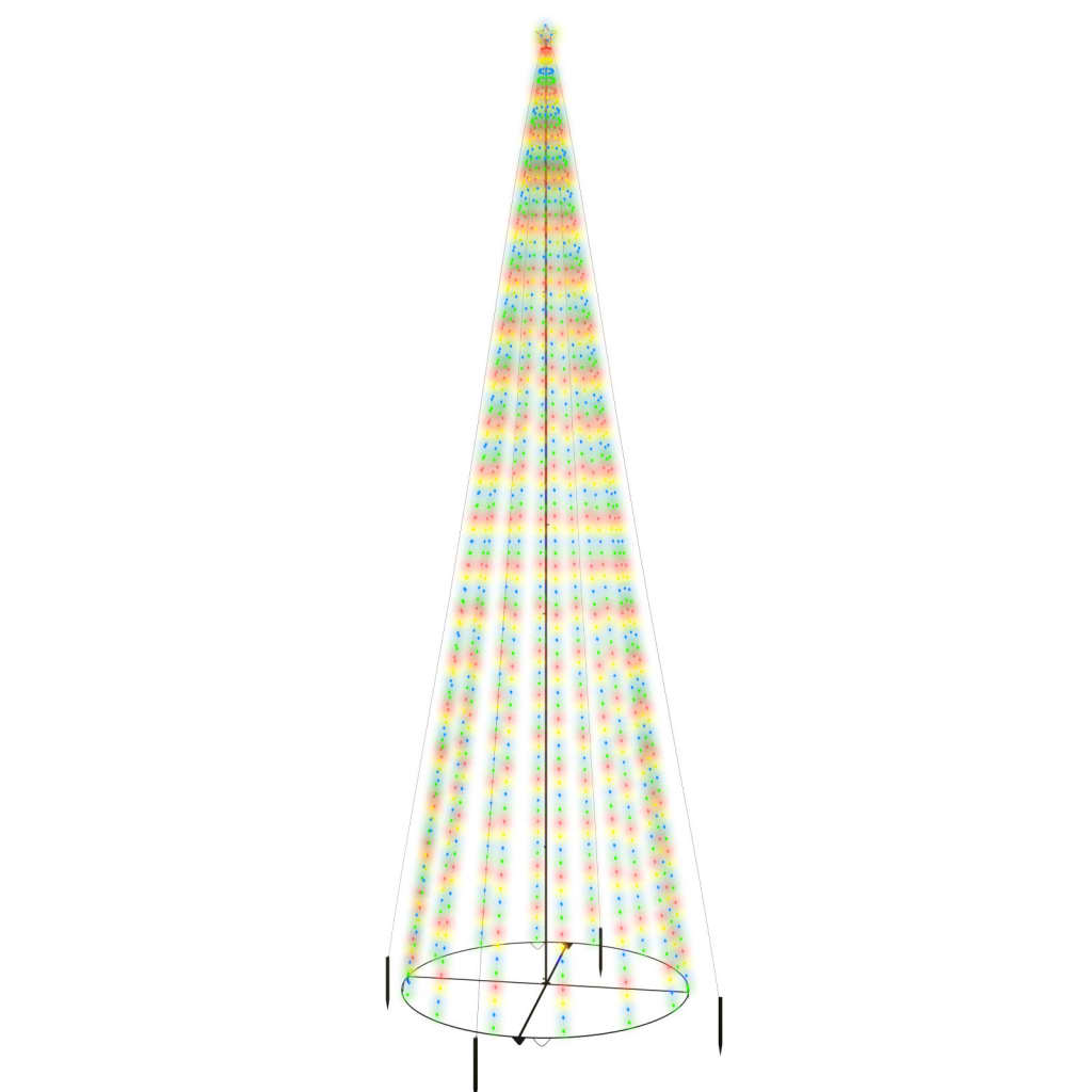 Weihnachtsbaum Kegelform Mehrfarbig 1134 LEDs 230x800 cm