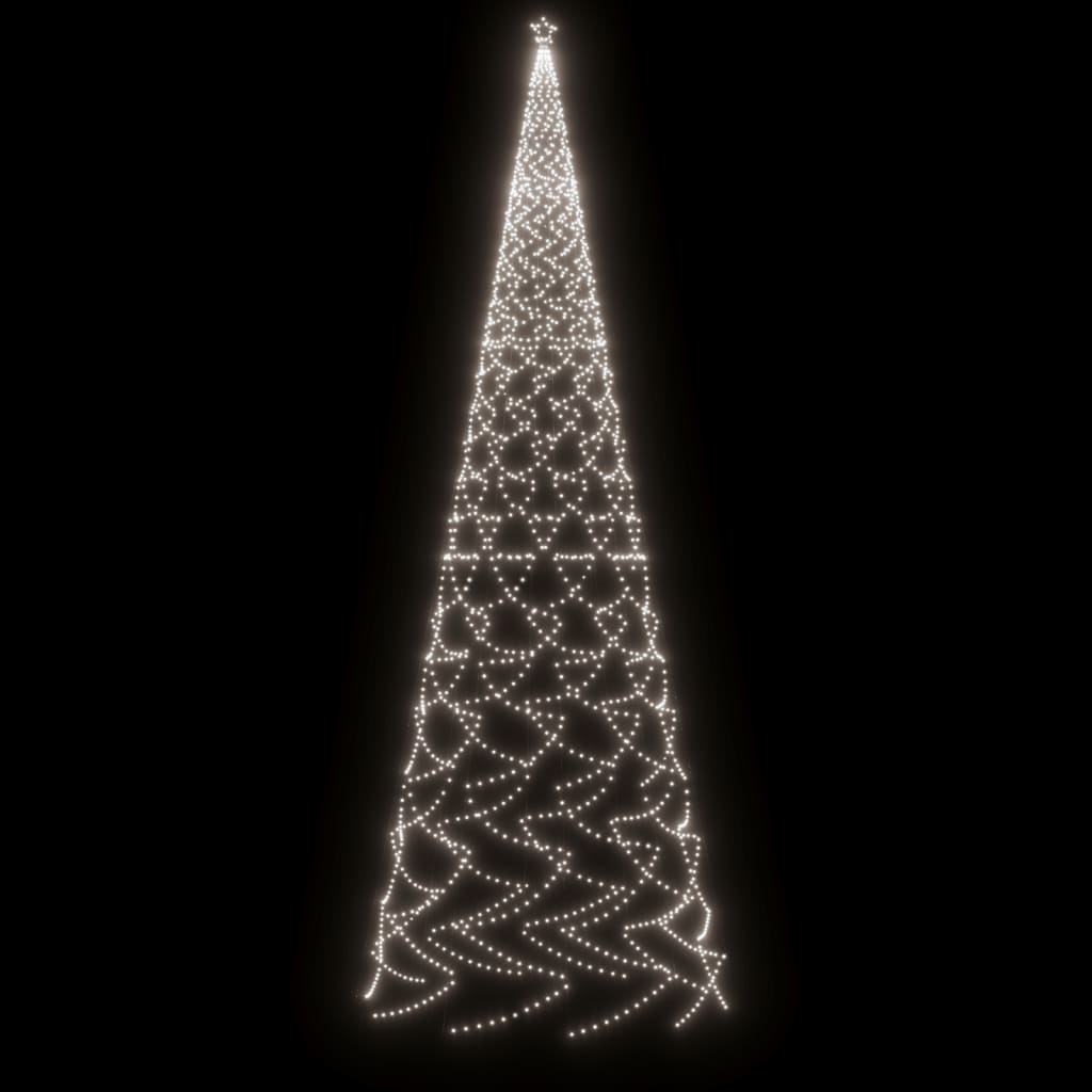 Weihnachtsbaum mit Erdnägeln Kaltweiß 3000 LEDs 800 cm