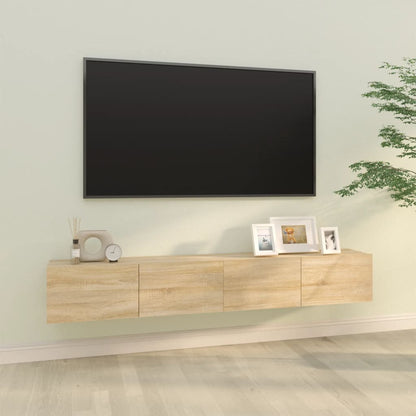 TV-Wandschränke 2 Stk. Sonoma-Eiche 100x30x30 cm Holzwerkstoff