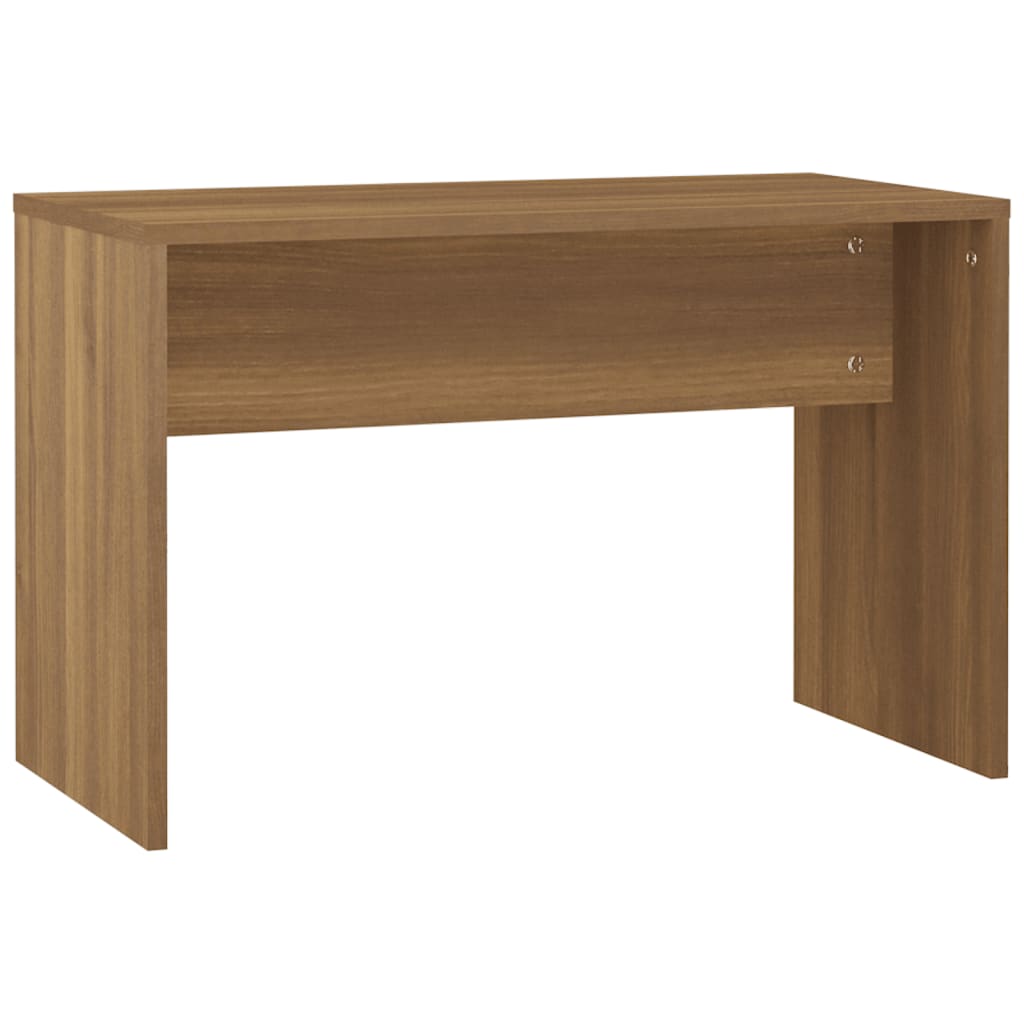 Dressing table set with LED brown oak look wood material