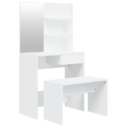 Dressing table set white 74.5x40x141 cm